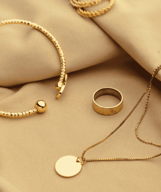 laid gold jewellery
